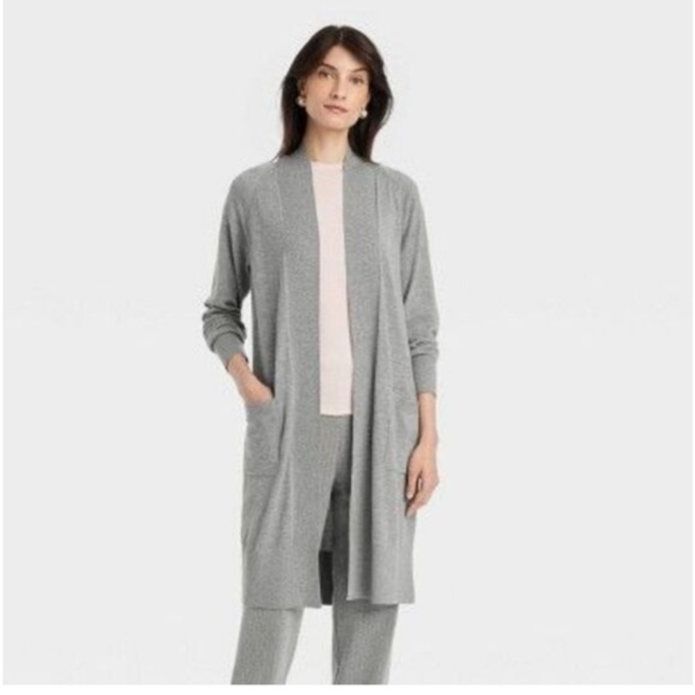 NWT A New Day Gray Open Front Cardigan Sweater
